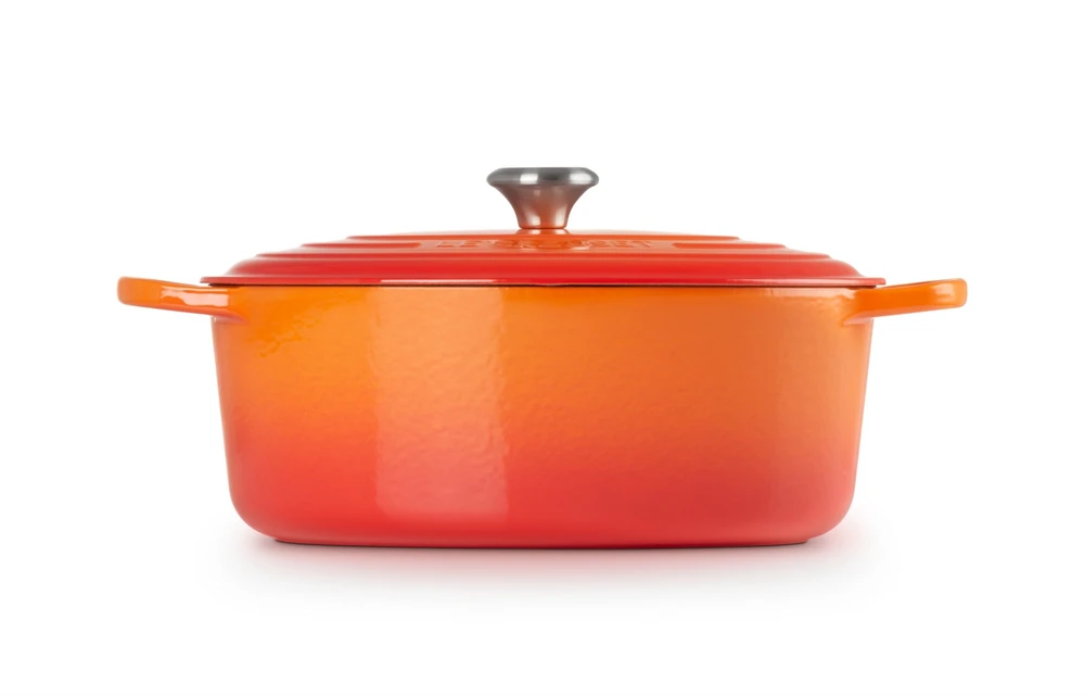 Kepimo Indas - Le Creuset Ovalus Ketaus Puodas 33 cm 7.5L Raudonas