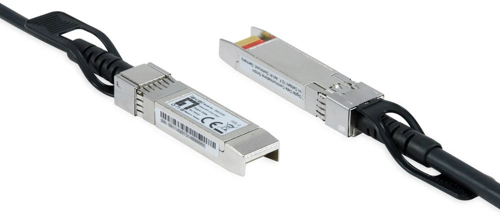 Level One Carruzzo LevelOne DAC-0102 „InfiniBand“ arba pluoštinis optinis kabelis 2 m SFP+ Juoda