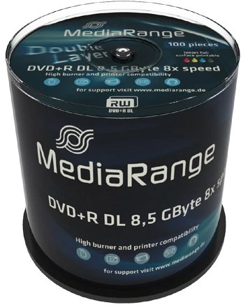 Carruzzo MediaRange MR471 neįrašytas DVD diskas 8,5 GB DVD+R DL 100 vnt