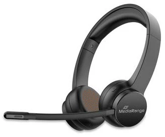 Carruzzo MediaRange MROS307 Ausinės be mikrofono ir ausinės su mikrofonu Laisvų rankų įranga Bevielis Su lankeliu Skambučiai / muzika C tipo USB Bluetooth Juoda