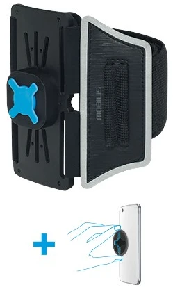Carruzzo Mobilis BRAZALETE UNIV U.FIX RUN KIT . mobiliojo telefono dėklas Rankos raiščio dėklas Juoda