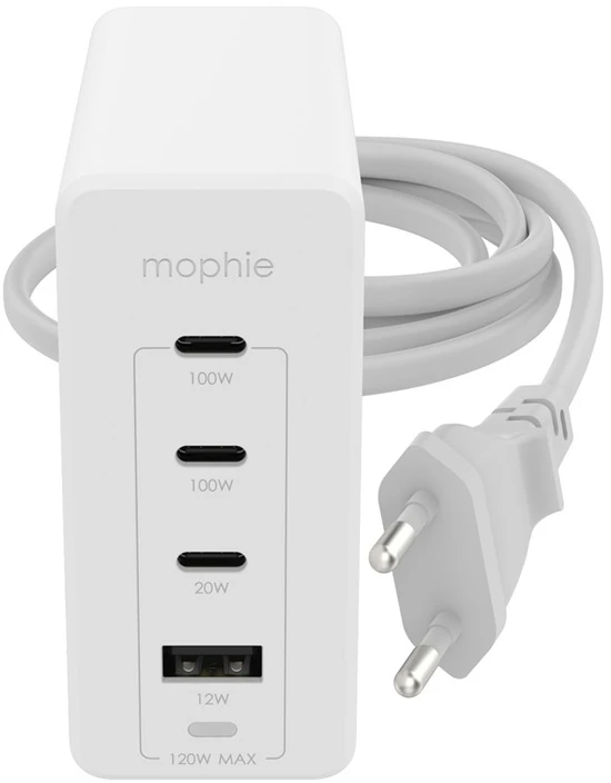 Carruzzo mophie 409909309 mobiliojo įrenginio kroviklis , Išmanusis telefonas, Planšetinis kompiuteris Balta AC Spartusis įkrovimas Vidaus