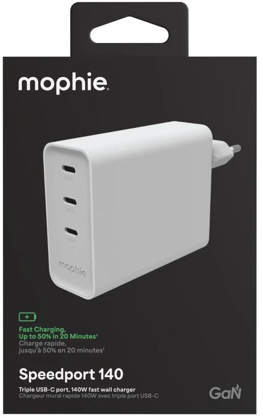 Carruzzo mophie Speedport 140 Universalus Balta AC Spartusis įkrovimas Vidaus