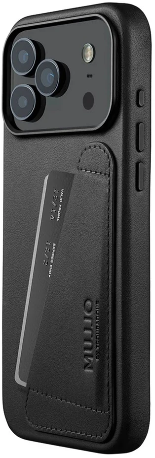Carruzzo Mujjo Leather Wallet Case mobiliojo telefono dėklas 17,5 cm (6.9″) Piniginės tipo Juoda