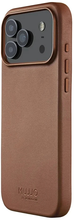 Carruzzo Mujjo Odinis dėklas - etui skórzane do iPhone 17 Pro Max kompatybilne su MagSafe (tan)