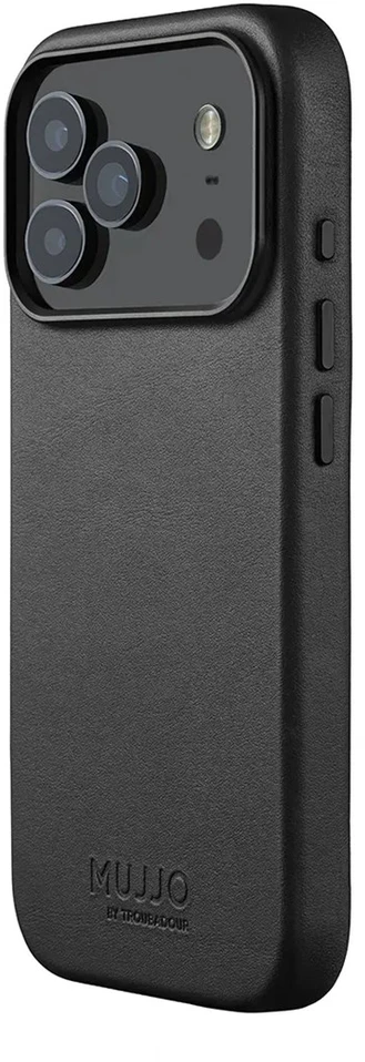 Carruzzo Mujjo Odinis dėklas - etui skórzane do iPhone 17 Pro kompatybilne su MagSafe (juodas)