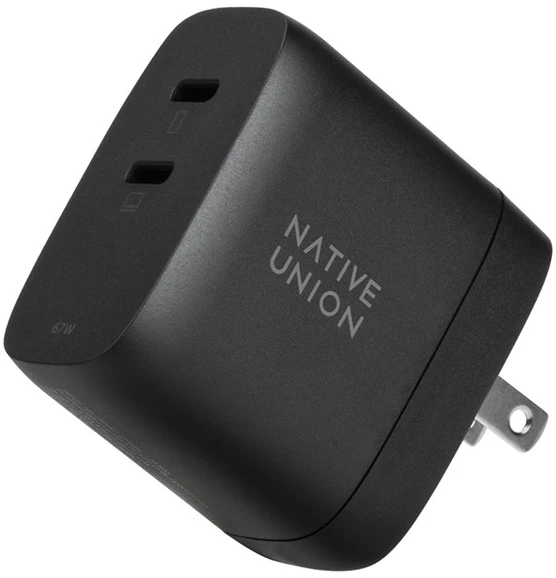 Native Union Greitas GaN įkroviklis PD 67W, juodas
