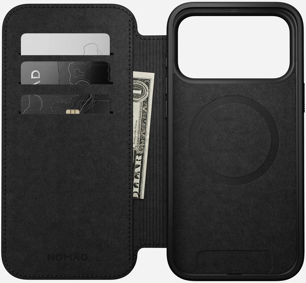 „Nomad Modern“ odinis dėklas, rudas – „iPhone 17 Pro Max“