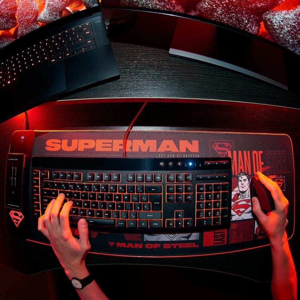 Carruzzo Numskull Games 154923 pelės kilimėlis Žaidimo pelės padėkliukas Juoda, Multi spalvos, Raudona