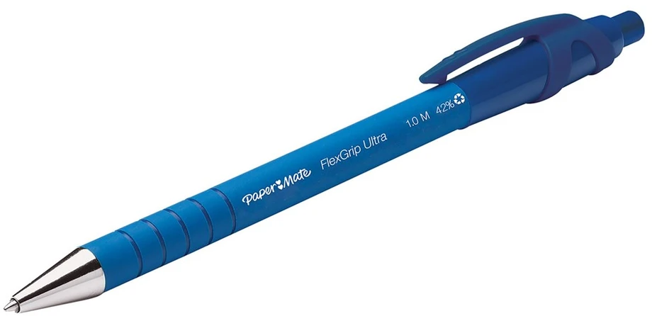Carruzzo Papermate FlexGrip Ultra RT Mėlyna Paspaudžiamas tušinukas Vidutinis 12 vnt