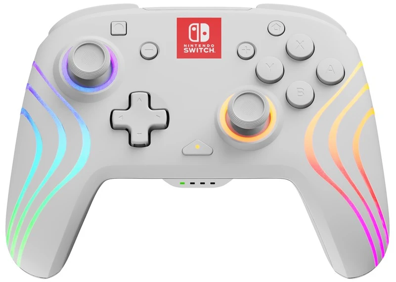 Carruzzo PDP Afterglow Wave Balta USB Žaidimų pultelis Analoginis / skaitmeninis Nintendo Switch, Nintendo Switch Lite, „Nintendo Switch“ OLED