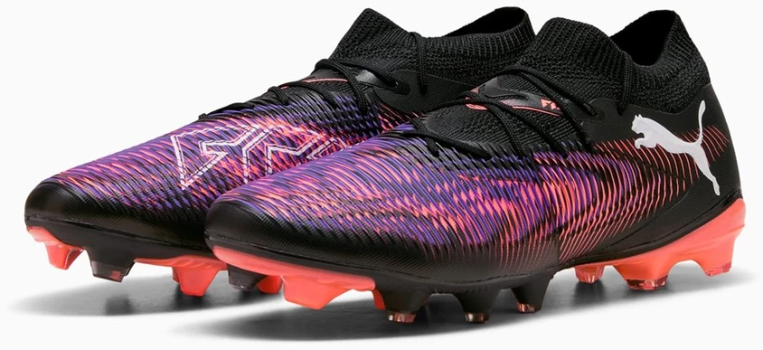 Carruzzo PUMA Future 8 Match FG/AG Futbolas Unisekso stiliaus Juoda, Multi spalvos