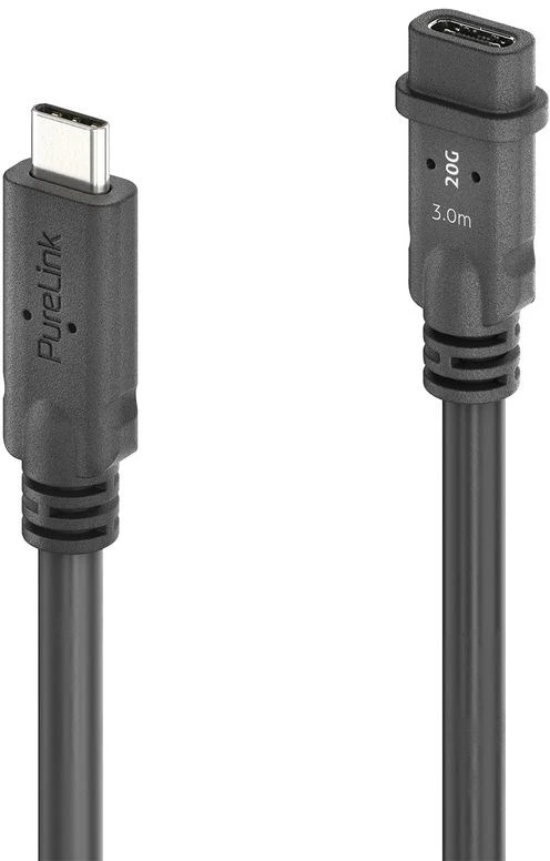 Vision Carruzzo PureLink PI6630-030 USB kabelis USB4 Gen 2×2 3 m USB C 20 Gbit/s 100 W Juoda