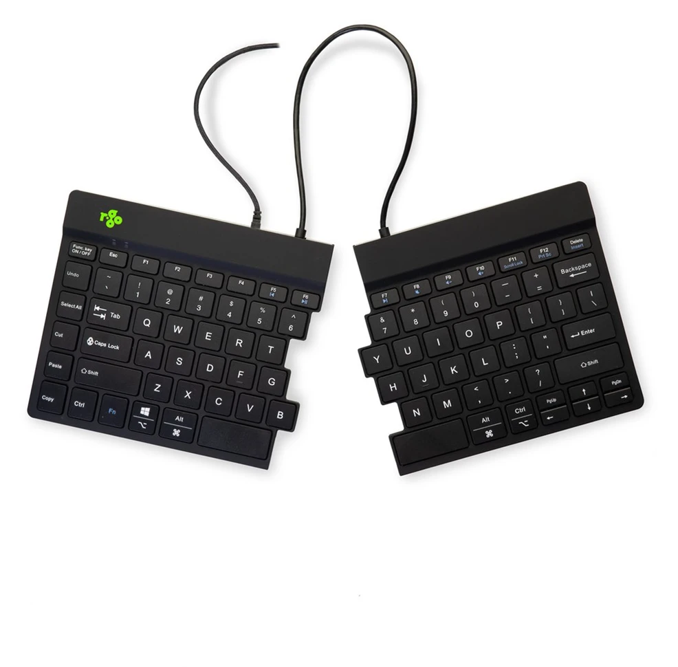 R Go Tools BREAK ERGONOMIC Klaviatūra QWERTY - US Juodas su laidu