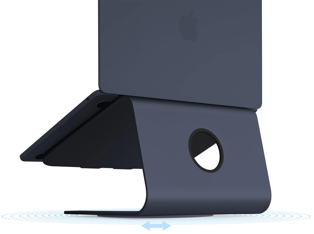 Carruzzo Rain Design MSTAND360 LAPTOP STAND WITH 360 Nešiojamojo kompiuterio stovas Juoda 38,1 cm (15″)