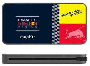 Carruzzo „Mophie Powerstation Plus 10K“ Raudona bulių lenktynės 10000 mAh USB-C arba „Lightning“