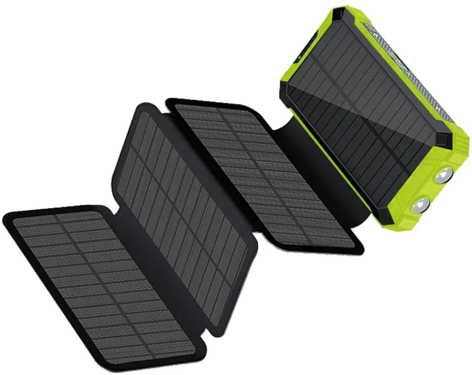 Carruzzo RealPower PB-20000 Solar 20000 mAh Belaidis įkrovimas Juoda, Žalia