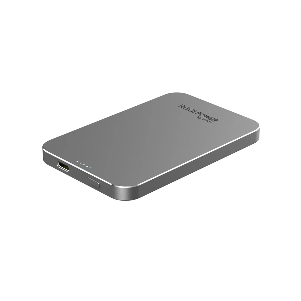 Carruzzo RealPower PB-5000 Mag Ličio polimeras (LiPo) 5000 mAh Belaidis įkrovimas Pilka