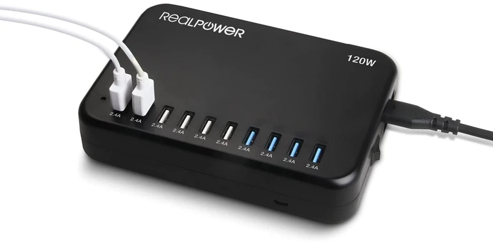 Carruzzo RealPower Power Station 120 Išmanusis telefonas, Planšetinis kompiuteris Juoda AC Vidaus