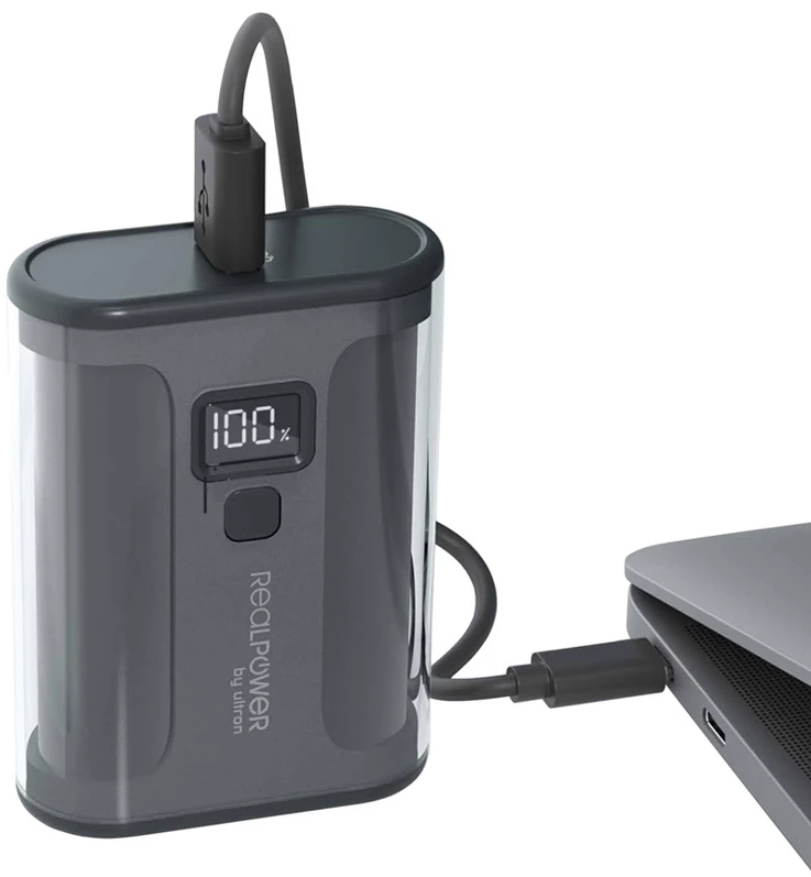 „Carruzzo RealPower“ išorinė baterija PB-10000, 35 W, 10000 mAh, 35 vatų PD