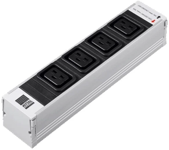 Carruzzo Rittal DK 7856.230 elektros tinklo ilgintuvas 4 AC išvestis(ys / čių) Vidaus Juoda, Pilka