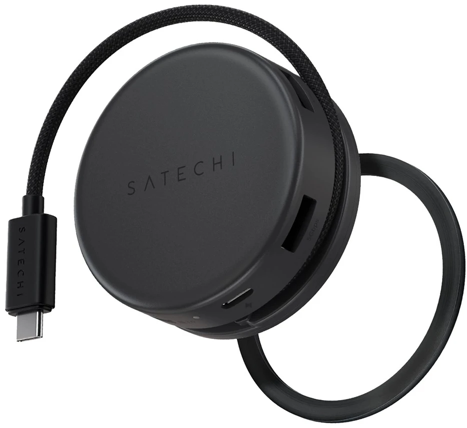 Adapteris HUB 7in1 USB C Satechi Multiport ST-POTG7C midnight juodas