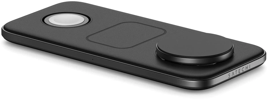 SATECHI Qi2 Trio Wireless Charging Pad - su A,C,G tipo kištukais