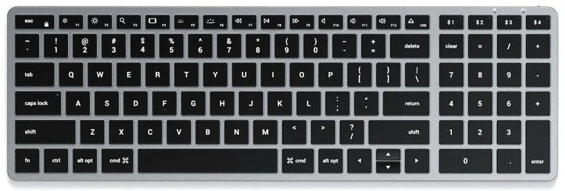 Belaidė klaviatūra QWERTY Satechi Slim X2 ST-BTSX2M space pilka