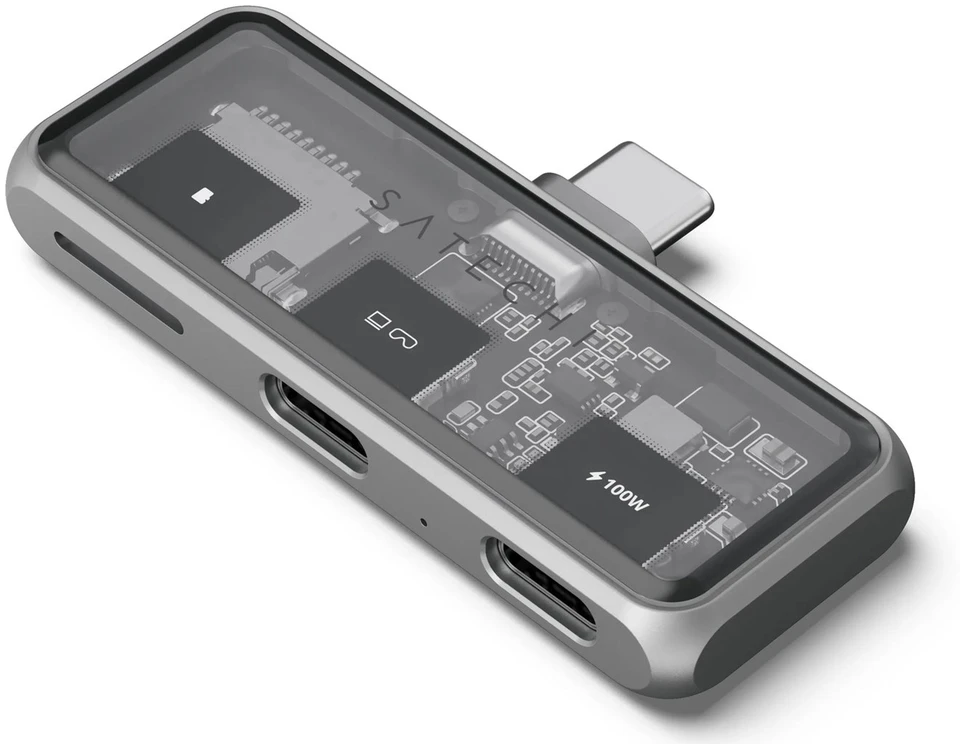 Adapteris ŠAKOTUVAS 3in1 USB C Satechi Mobile XR ST-HXRSDM erškėčiai pilka