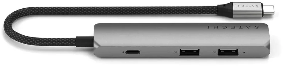 SATECHI 4-in-1 USB-C Slim Multiport Adapteris 4K (Kosminė pilka)