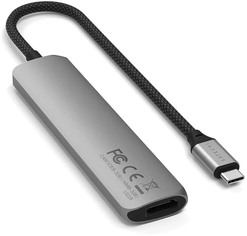 SATECHI 6-in-1 USB-C Slim Multiport Adapteris (Kosminė pilka)