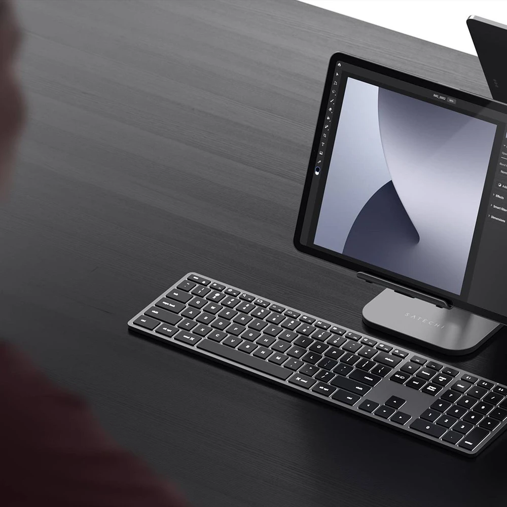 Carruzzo Belaidė klaviatūra QWERTY Satechi Slim X3 ST-BTSX3S sidabrinis