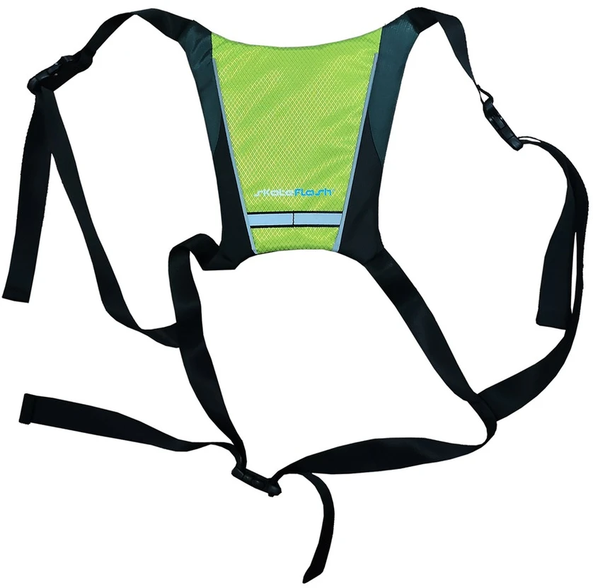 Carruzzo Skateflash Reflective vest Liemenė Juoda, Žalia Nailonas Vieno dydžio Važiavimui mieste