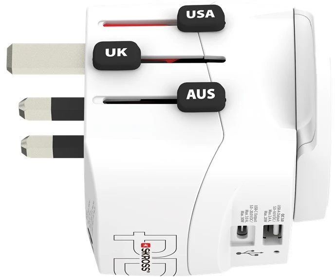Skross Pro Light USB AC30PD pasaulis
