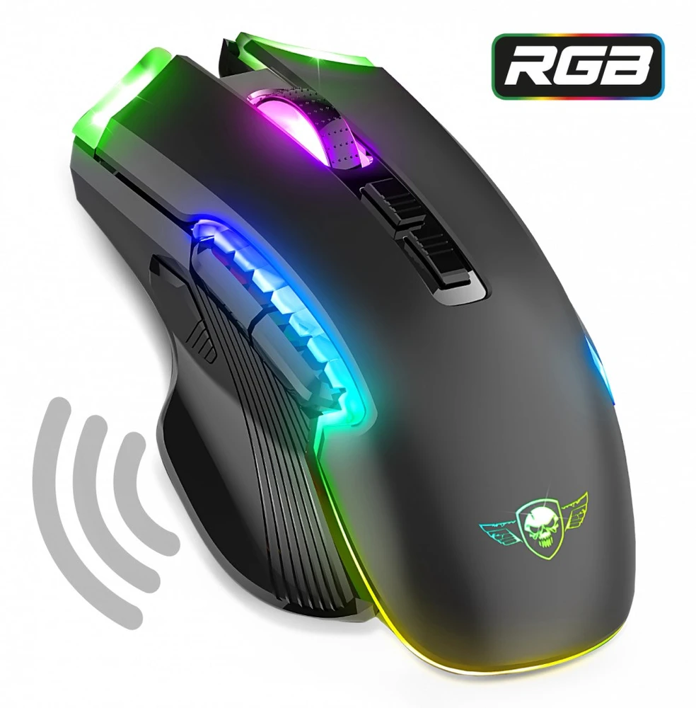 Carruzzo Spirit Of Gamer ELITE M70 RGB Belaidė pelė žaidimams Juodas