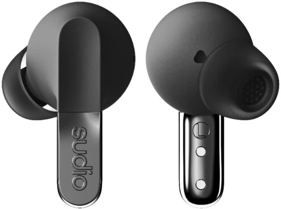 Ausinės Sudio Earbuds | N3 Pro | Bluetooth | į ausis įkišamos | Mikrofonas | Titanium Juodas | Noise canceling | Belaidės