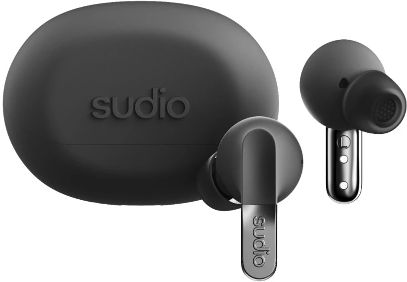 Ausinės Sudio Earbuds | N3 Pro | Bluetooth | į ausis įkišamos | Mikrofonas | Titanium Juodas | Noise canceling | Belaidės