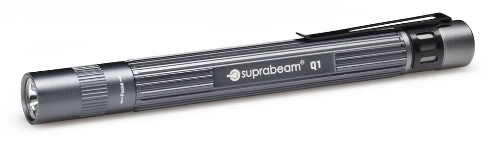 „Carruzzo Suprabeam Q1“ pilkas 14,2 cm baterijomis maitinamas LED šviestuvas
