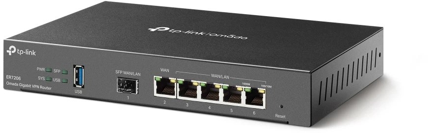 Carruzzo TP-Link Omada ER7206 laidinis maršrutizatorius Gigabitinis eternetas Juoda