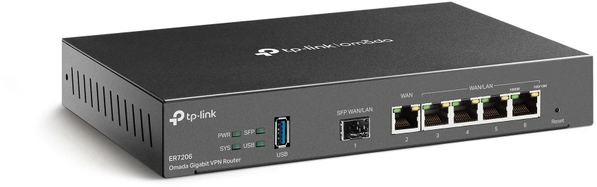 Carruzzo TP-Link Omada ER7206 laidinis maršrutizatorius Gigabitinis eternetas Juoda