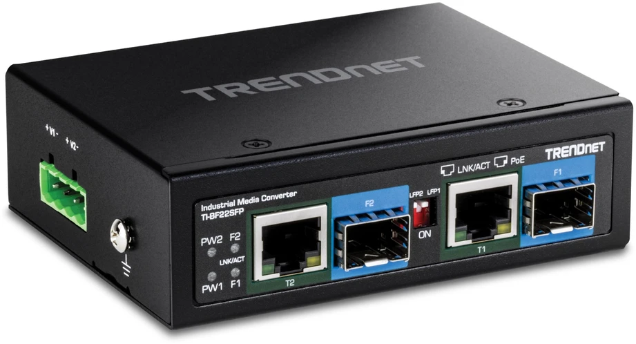 Carruzzo Trendnet TI-BF22SFP tinklo medijos keitiklis 1000 Mbit/ai Juoda