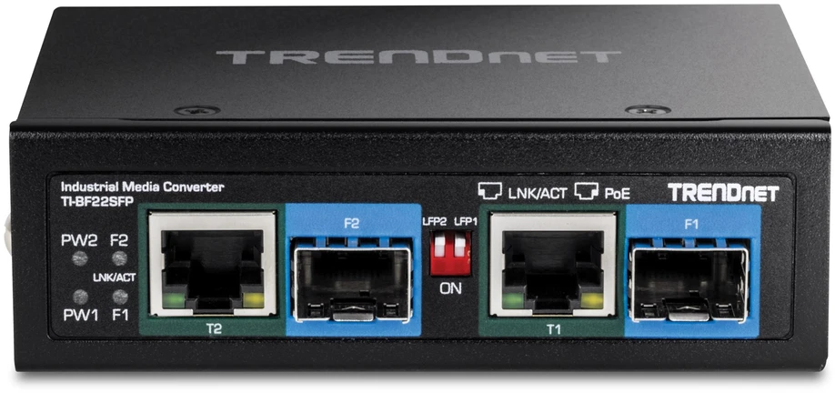 Carruzzo Trendnet TI-BF22SFP tinklo medijos keitiklis 1000 Mbit/ai Juoda