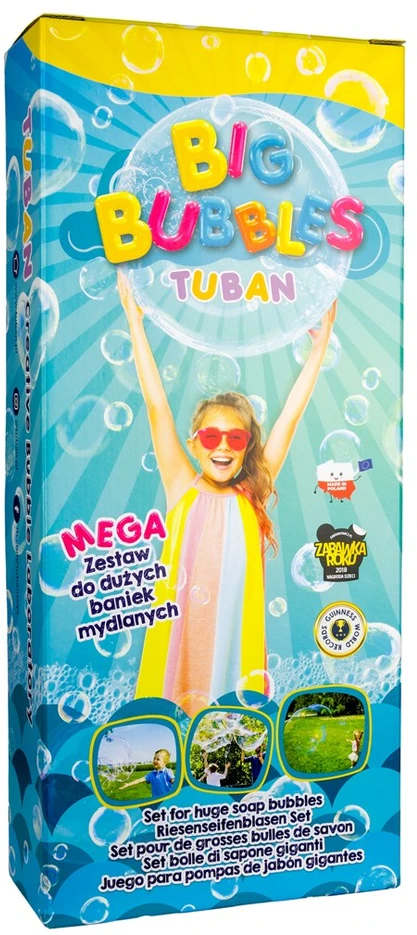 Tuban Didysis burbulų rinkinys – Muilo burbulų skysčio koncentratas + 4 priedai ( TU3439 )