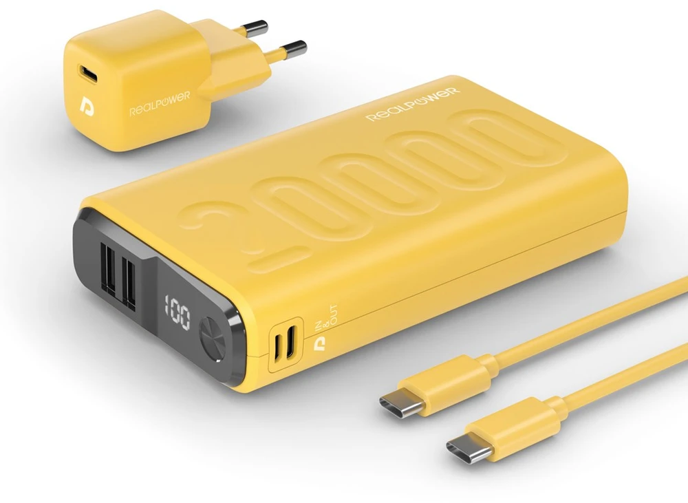 Realpower Carruzzo Ultron PB-20000 20000 mAh Geltona