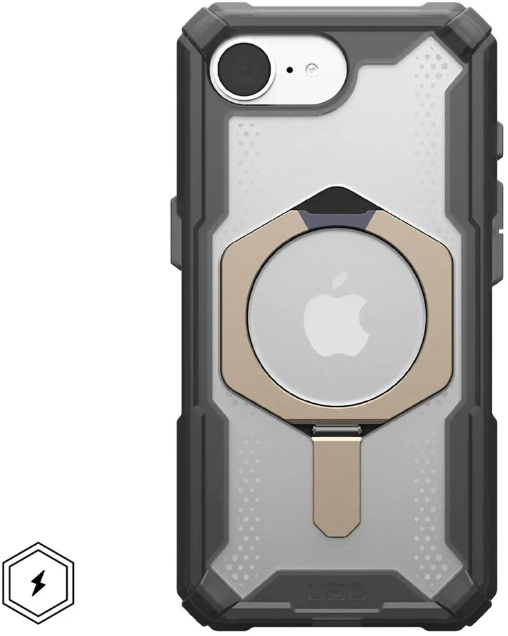 UAG Urban Armor Gear dėklas PLASMA XTE suderinamas su MagSafe, skirtas IPHONE 16e pelenai / titanas