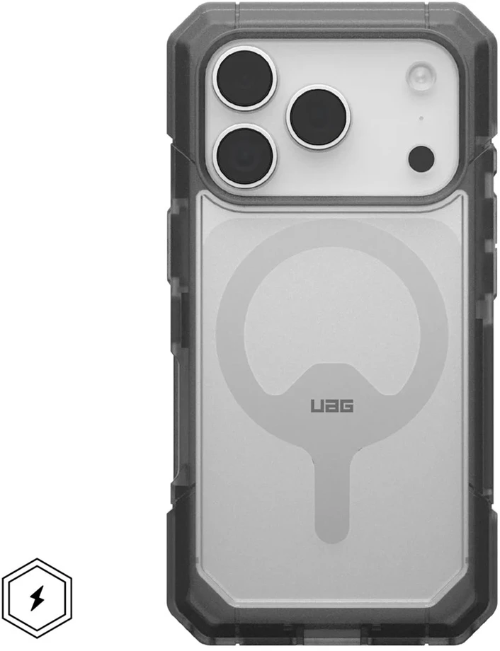 Urban Armor Gear UAG Trooper MagSafe dėklas, skirtas iPhone 17 Pro – skaidrus, juodas