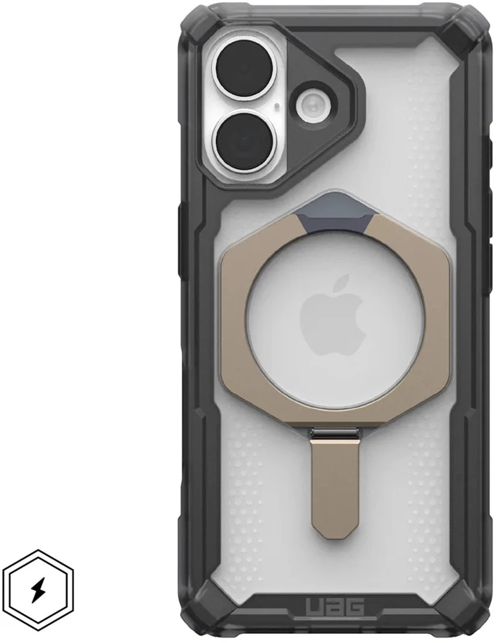 UAG Urban Armor Gear dėklas PLASMA XTE, suderinamas su „MagSafe“, skirtas IPHONE 17, pelenų / titano spalvos