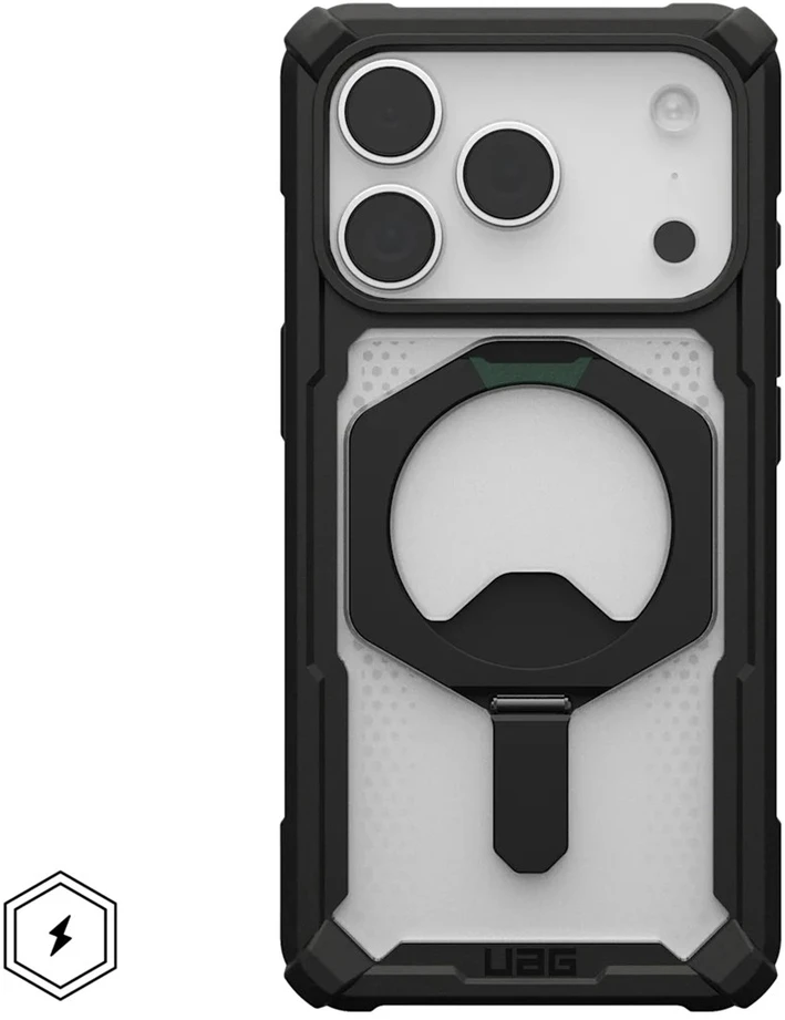 Urban Armor Gear UAG Plasma XTE MagSafe dėklas, skirtas iPhone 17 Pro – skaidrus, juodas