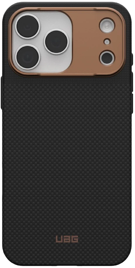 Carruzzo Urban Armor Gear UAG Fibr Armr dėklas, kevlaro grafito/bronzos spalvos - iPhone 17 Pro Max
