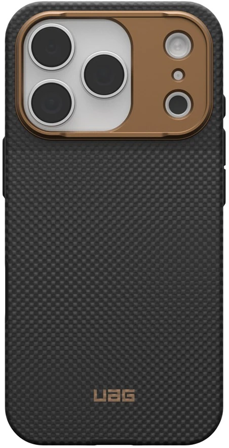 Carruzzo Urban Armor Gear UAG Fibr Armr dėklas, kevlaro grafito/bronzos spalvos - iPhone 17 Pro
